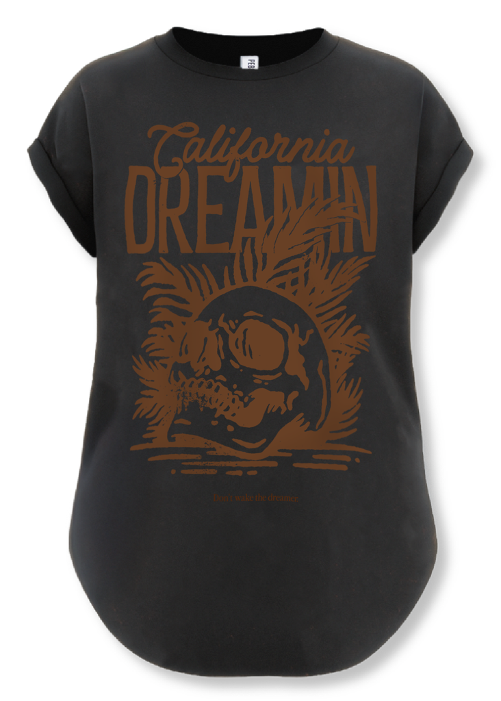 pebby forevee Side Slit Tee CALIFORNIA DREAMIN SIDE SLIT TEE