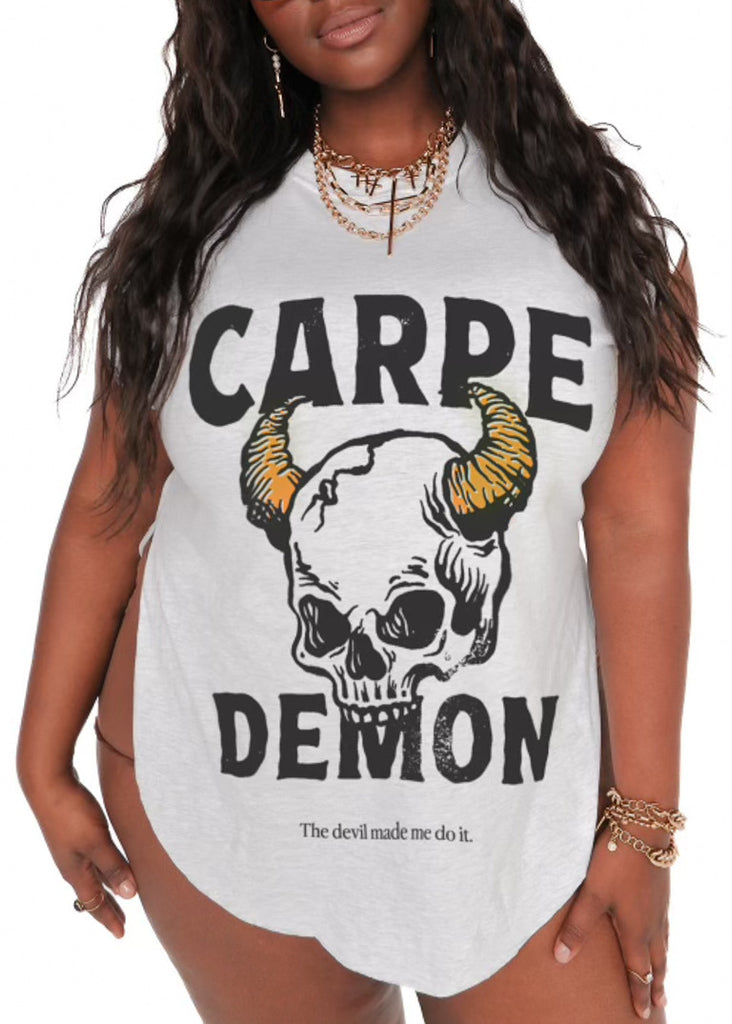 pebby forevee Side Slit Tee CARPE DEMON SIDE SLIT TEE