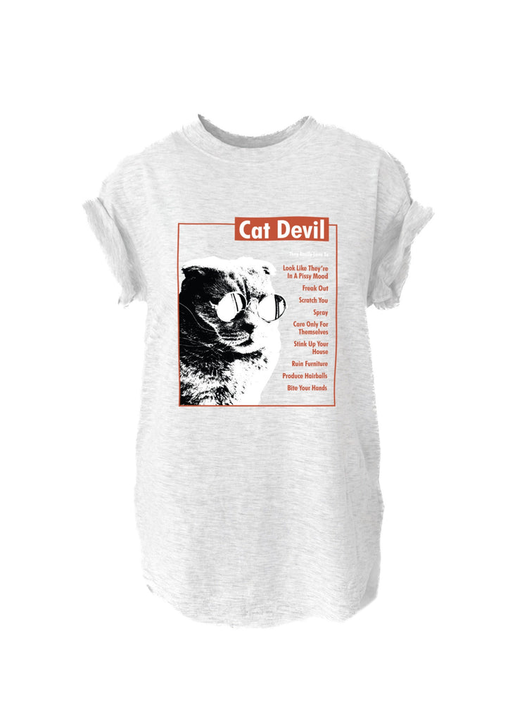 pebby forevee Side Slit Tee CAT DEVIL SIDE SLIT TEE