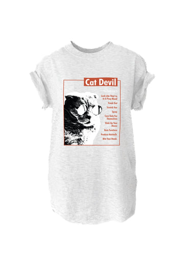 pebby forevee Side Slit Tee CAT DEVIL SIDE SLIT TEE