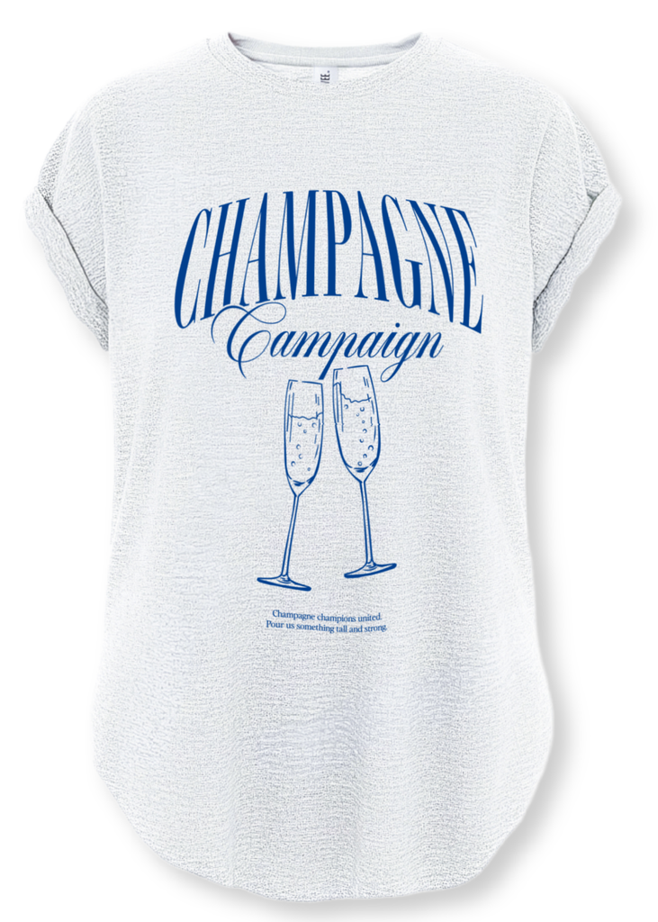 pebby forevee Side Slit Tee CHAMPAGNE CAMPAIGN SIDE SLIT TEE
