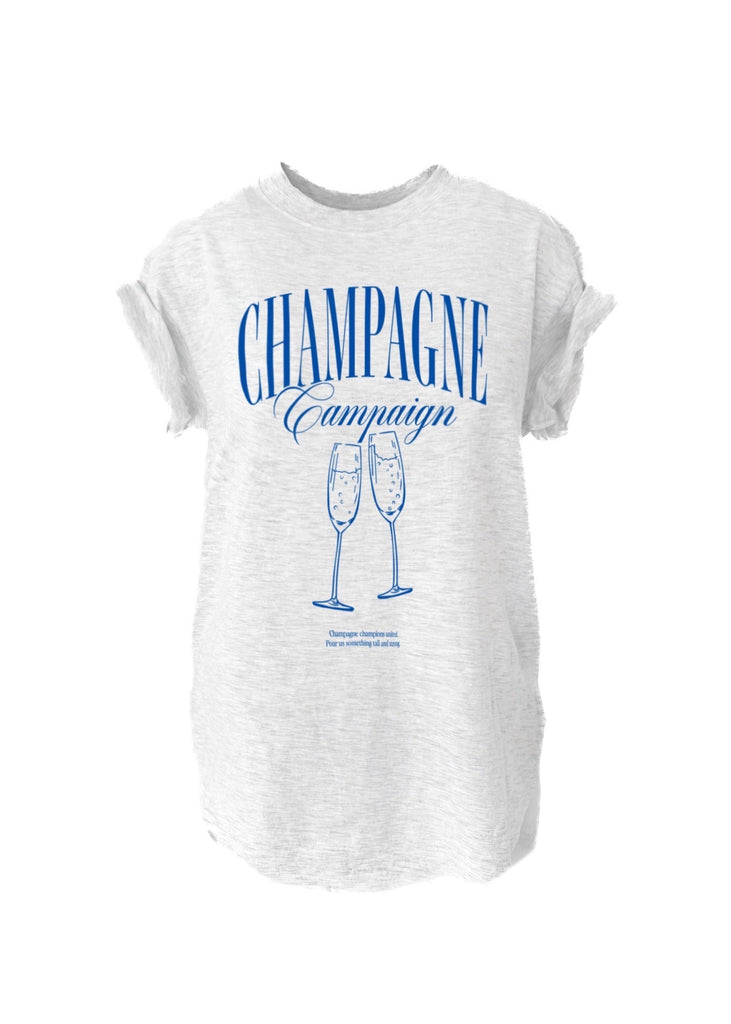 pebby forevee Side Slit Tee CHAMPAGNE CAMPAIGN SIDE SLIT TEE