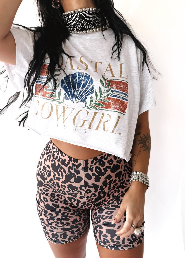 pebby forevee Side Slit Tee COASTAL COWGIRL CROPPED TEE