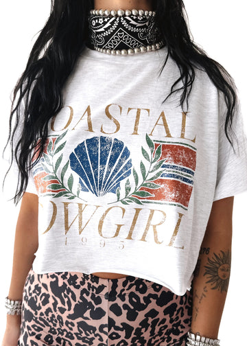 pebby forevee Side Slit Tee COASTAL COWGIRL CROPPED TEE