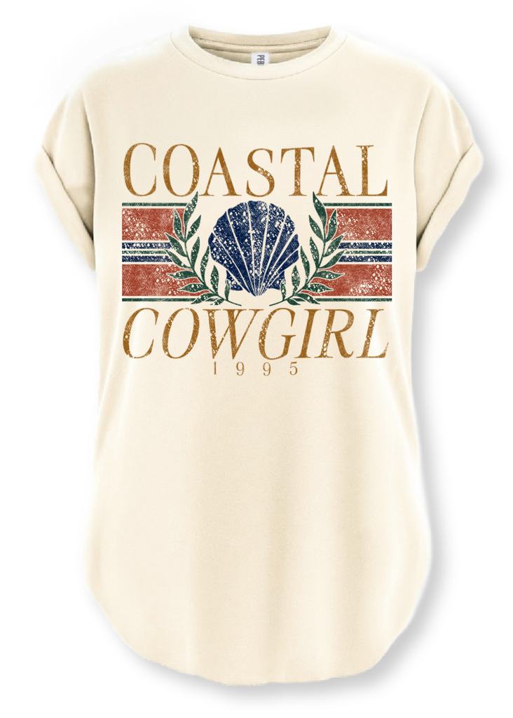 pebby forevee Side Slit Tee COASTAL COWGIRL SIDE SLIT TEE