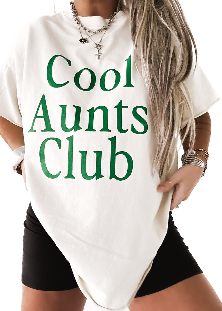 pebby forevee Side Slit Tee COOL AUNTS CLUB SIDE SLIT TEE