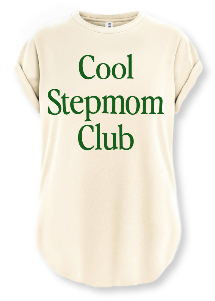 pebby forevee Side Slit Tee COOL STEPMOMS CLUB SIDE SLIT TEE