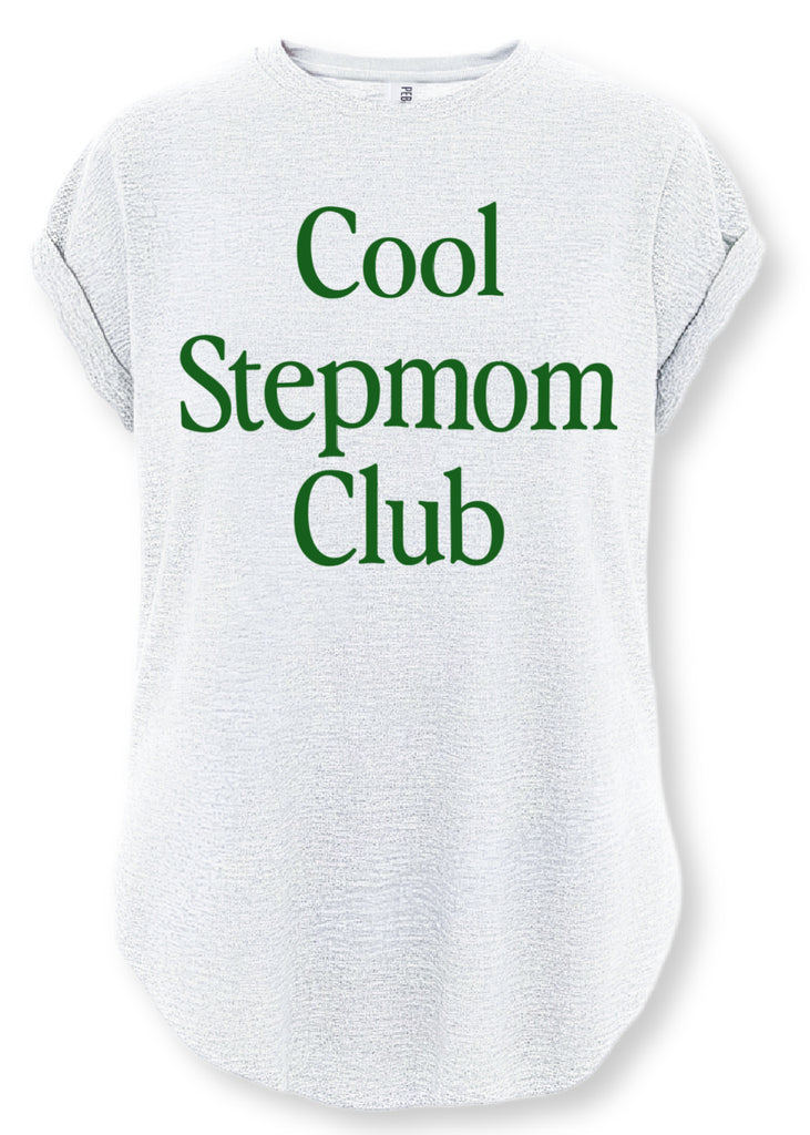 pebby forevee Side Slit Tee COOL STEPMOMS CLUB SIDE SLIT TEE