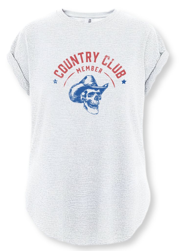 pebby forevee Side Slit Tee COUNTRY CLUB SIDE SLIT TEE