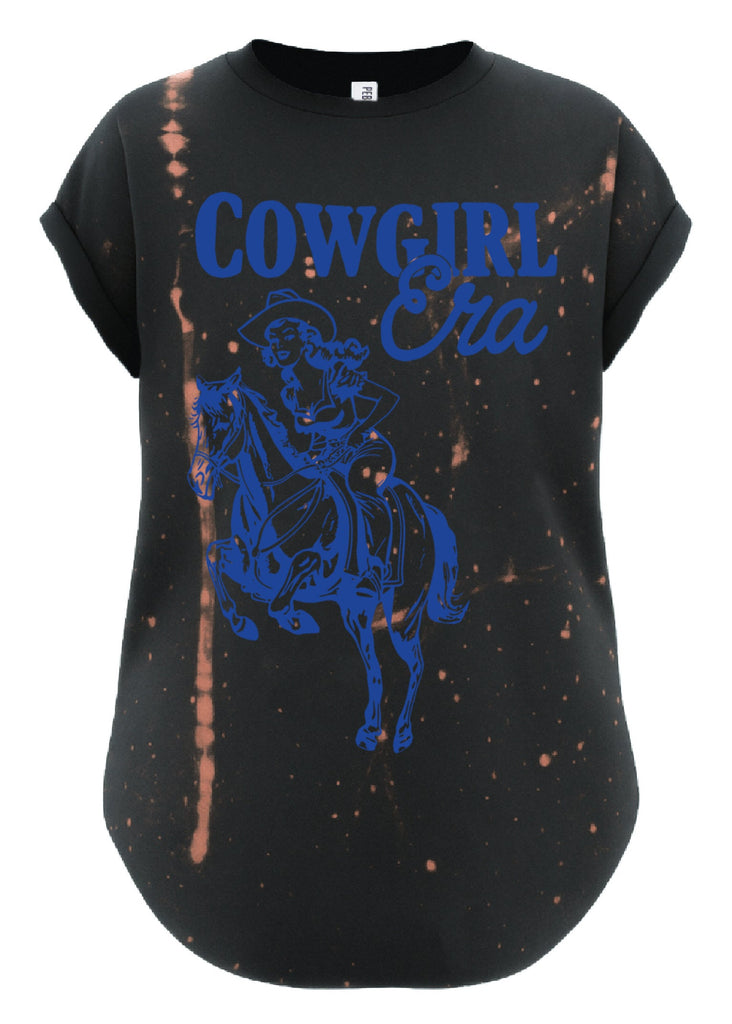 pebby forevee Side Slit Tee COWGIRL ERA BLEACHED OUT SIDE SLIT TEE