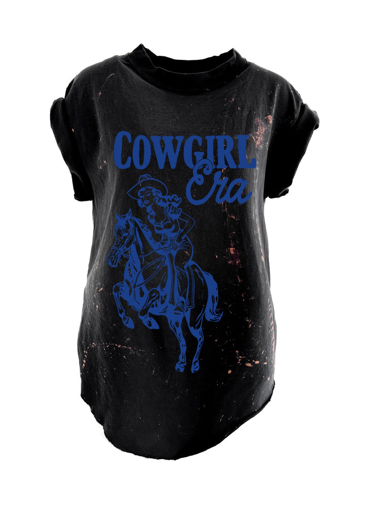 pebby forevee Side Slit Tee COWGIRL ERA BLEACHED OUT SIDE SLIT TEE