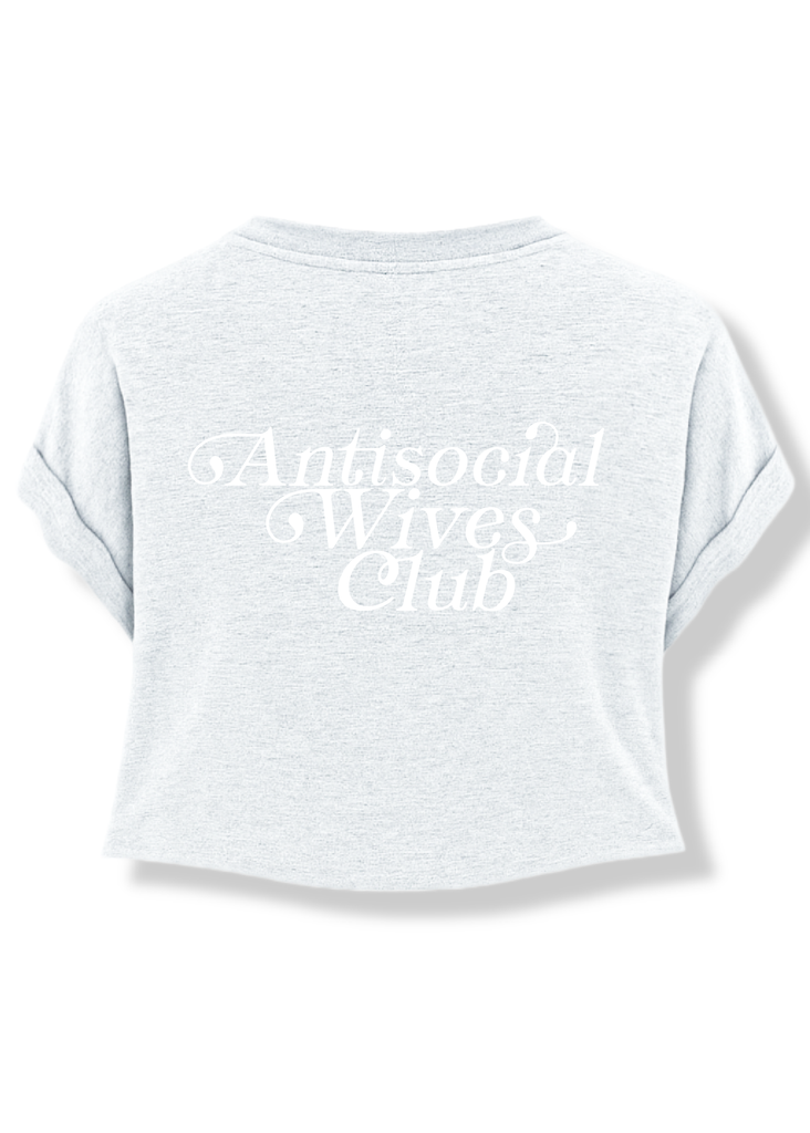 pebby forevee Side Slit Tee CROPPED ANTISOCIAL WIVES CLUB GRAPHIC TEE