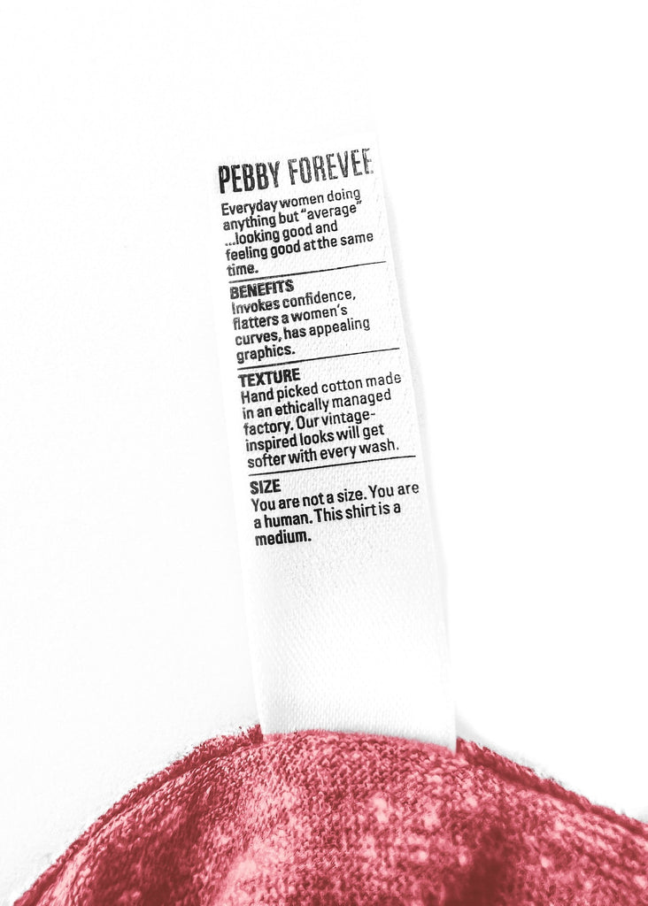 pebby forevee Side Slit Tee CROPPED DAYDREAMER BLEACHED OUT GRAPHIC TEE