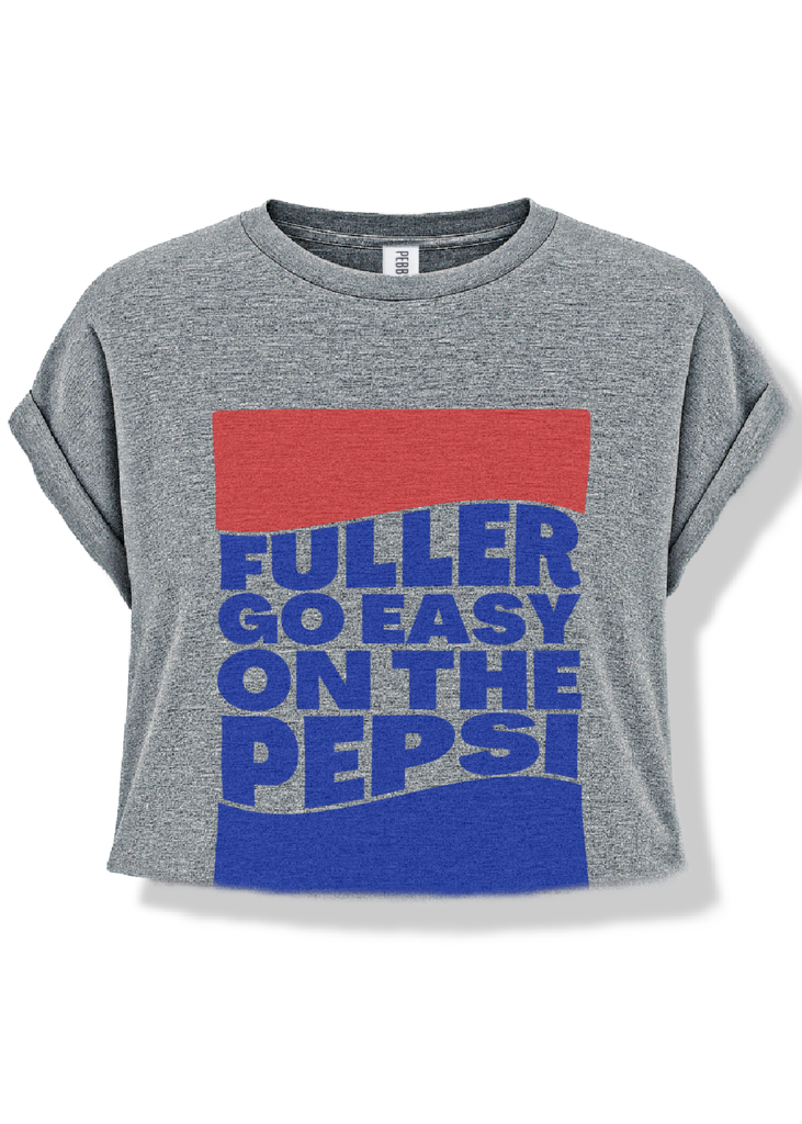 pebby forevee Side Slit Tee CROPPED EASY ON THE PEPSI GRAPHIC TEE