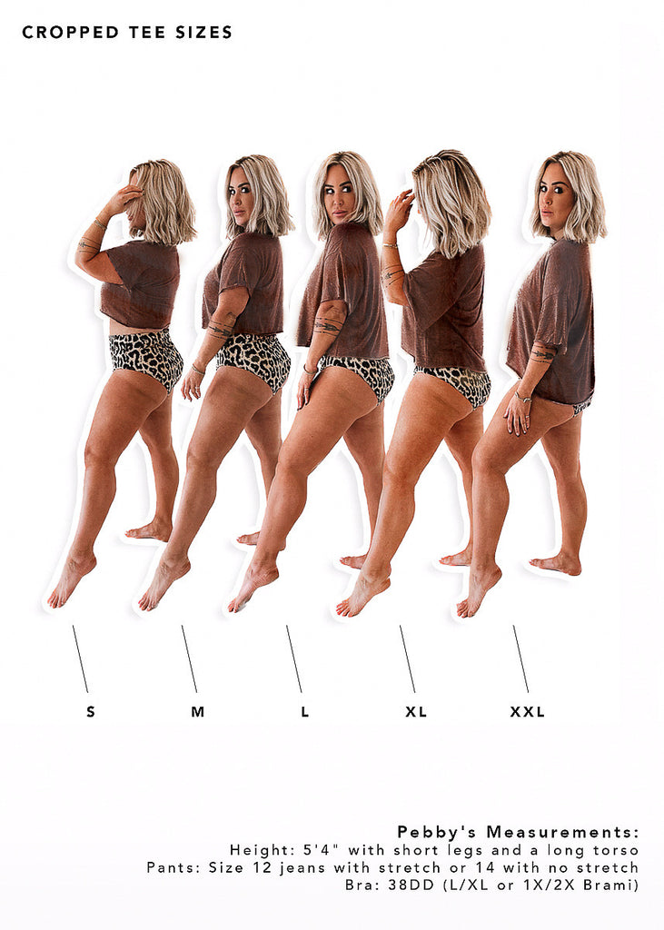 pebby forevee Side Slit Tee CROPPED GODDESS DESTRUCTED GRAPHIC TEE