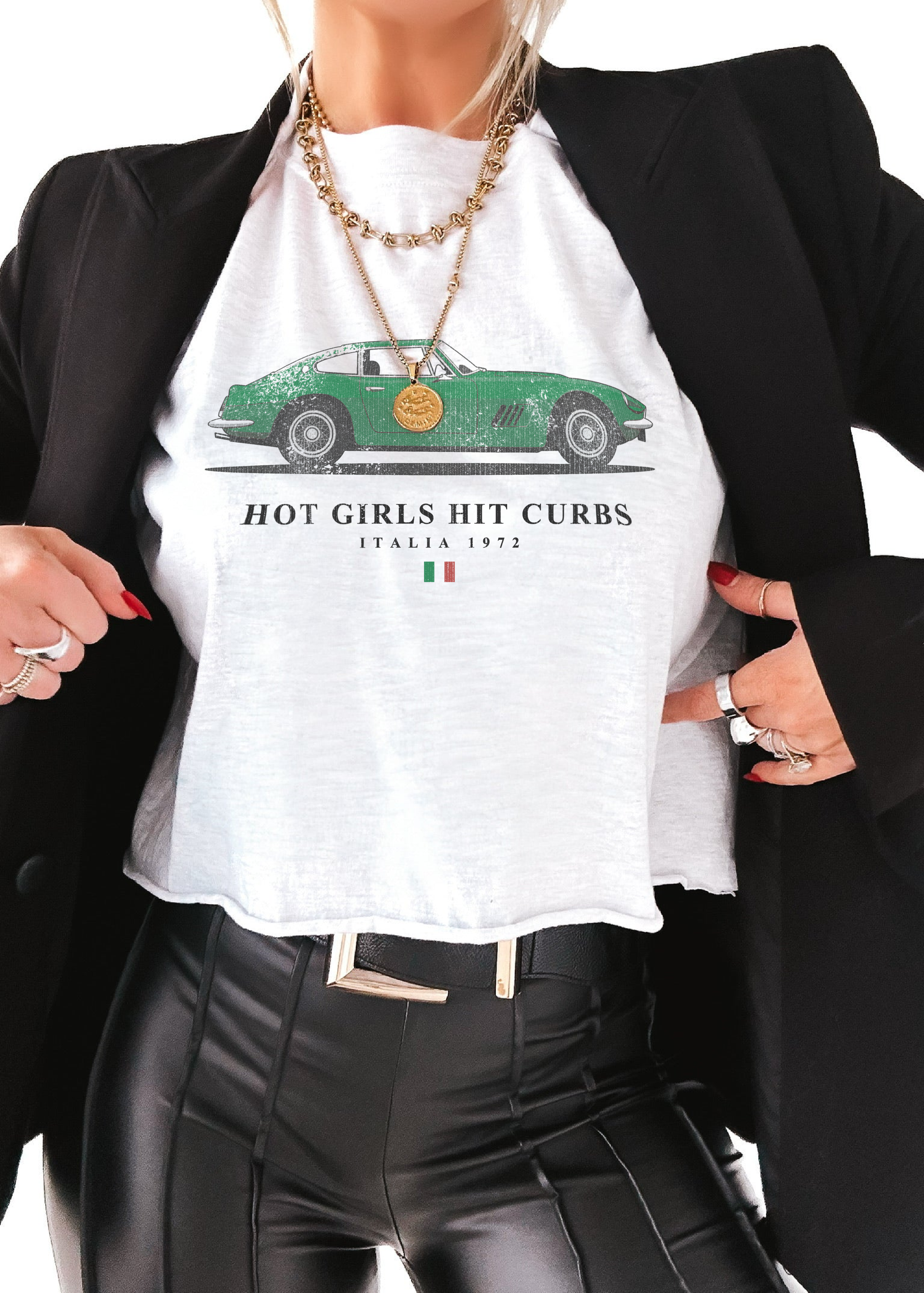 CROPPED HOT GIRLS HIT CURBS GRAPHIC TEE – Pebby Forevee