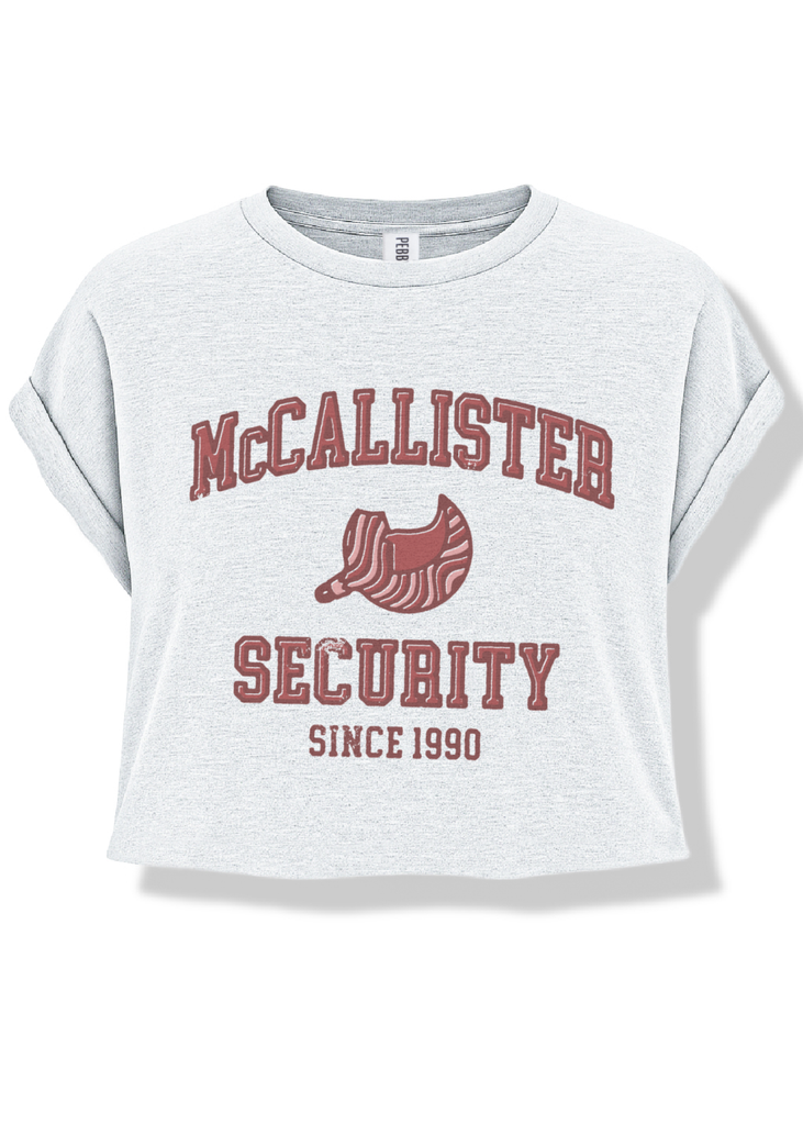 pebby forevee Side Slit Tee CROPPED MCCALLISTER SECURITY GRAPHIC TEE