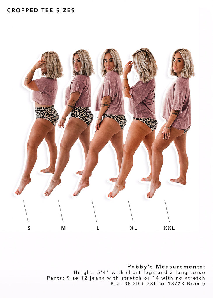 pebby forevee Side Slit Tee CROPPED PEBBY BASICS BLEACHED OUT LILAC TEE