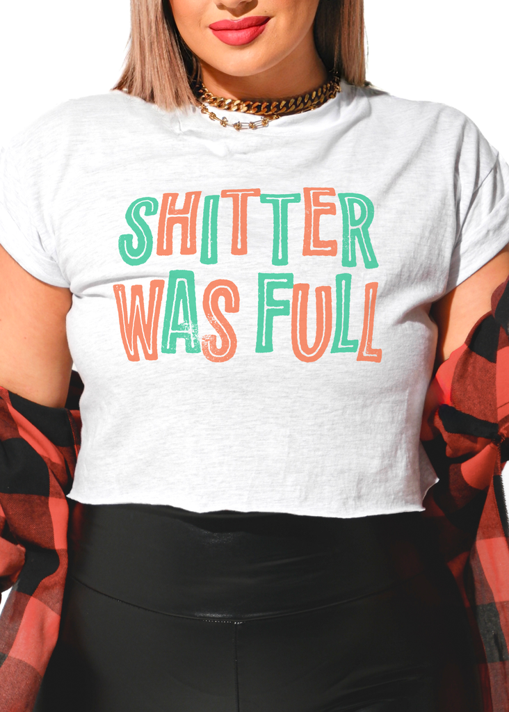 pebby forevee Side Slit Tee CROPPED SHITTER WAS FULL GRAPHIC TEE