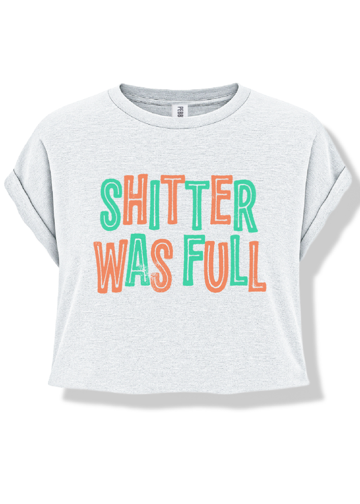 pebby forevee Side Slit Tee CROPPED SHITTER WAS FULL GRAPHIC TEE