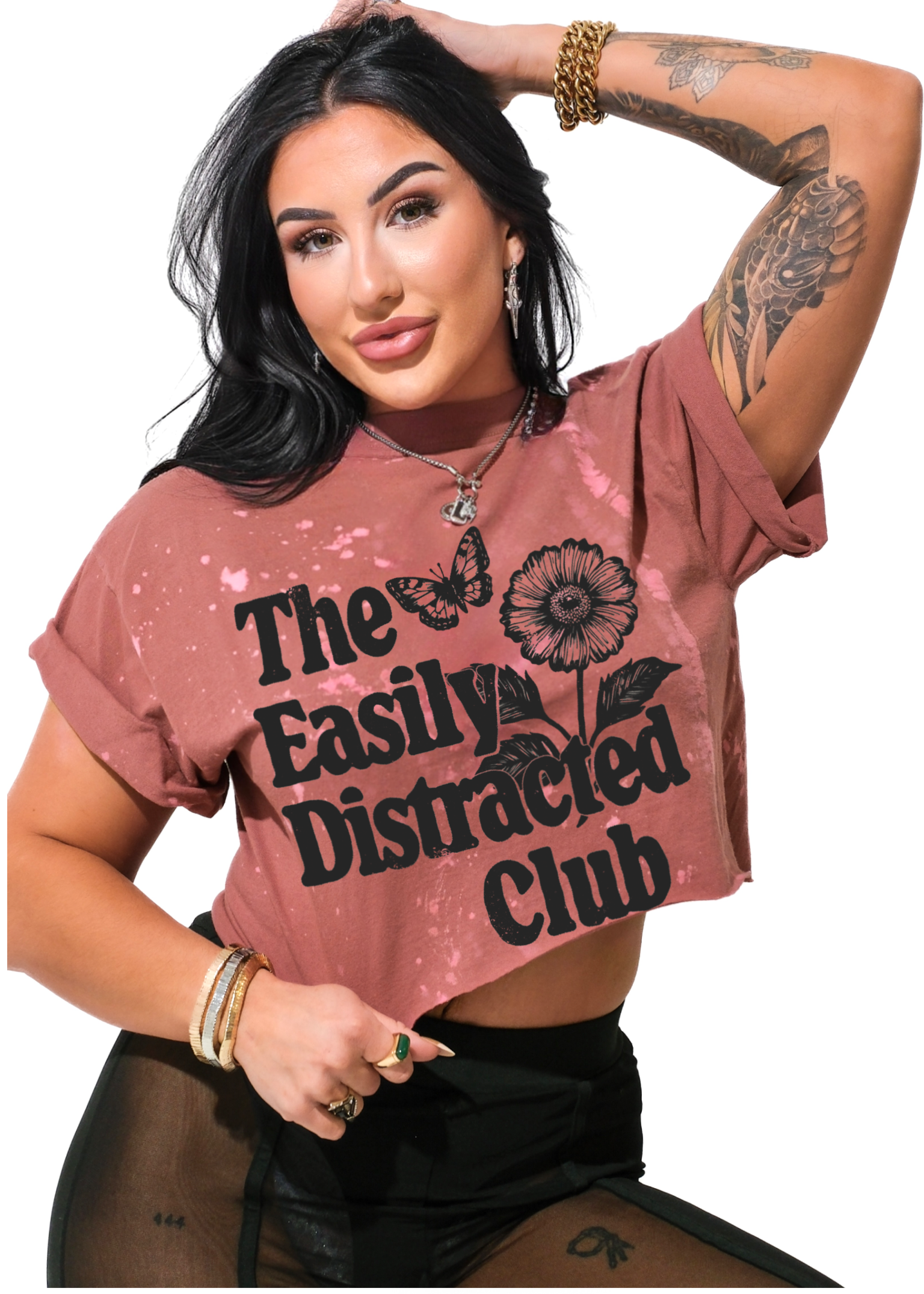 Ms. Tee Female Baller 未開封 CROPPED THE EASILY DISTRACTED CLUB GRAPHIC TEE – Pebby Forevee