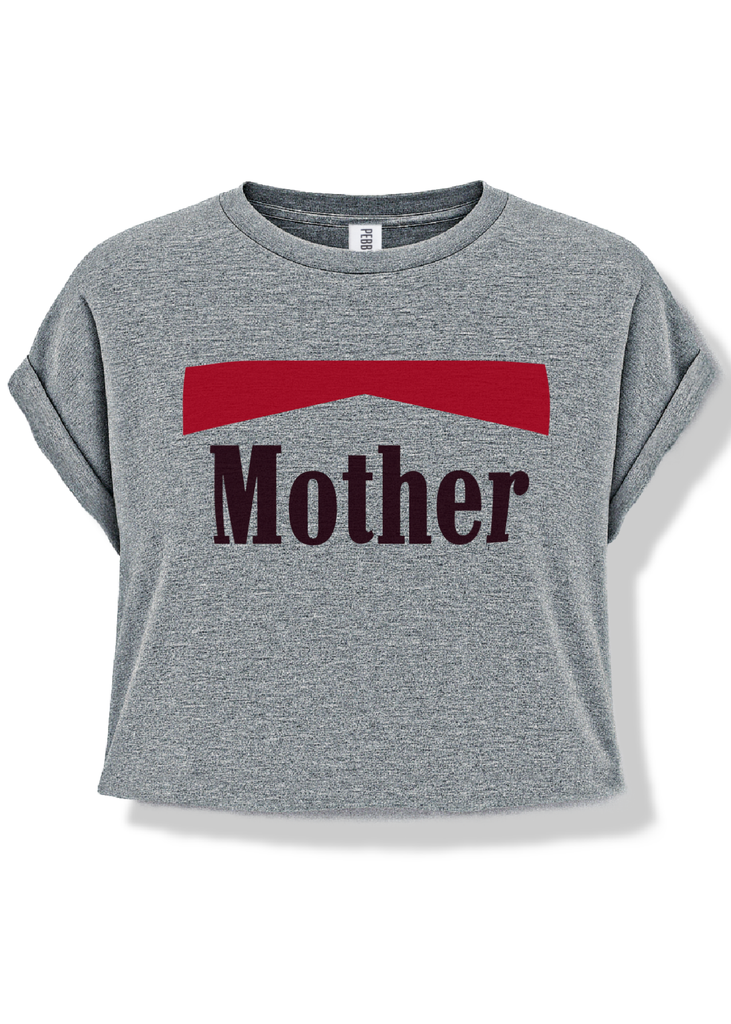 pebby forevee Side Slit Tee CROPPED VINTAGE MOTHER GRAPHIC TEE