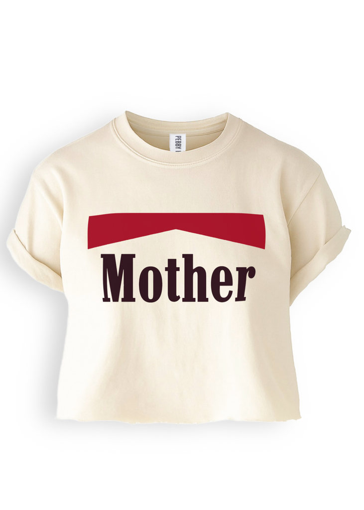 pebby forevee Side Slit Tee CROPPED VINTAGE MOTHER GRAPHIC TEE