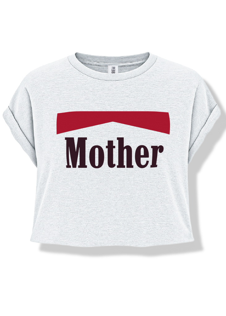 pebby forevee Side Slit Tee CROPPED VINTAGE MOTHER GRAPHIC TEE