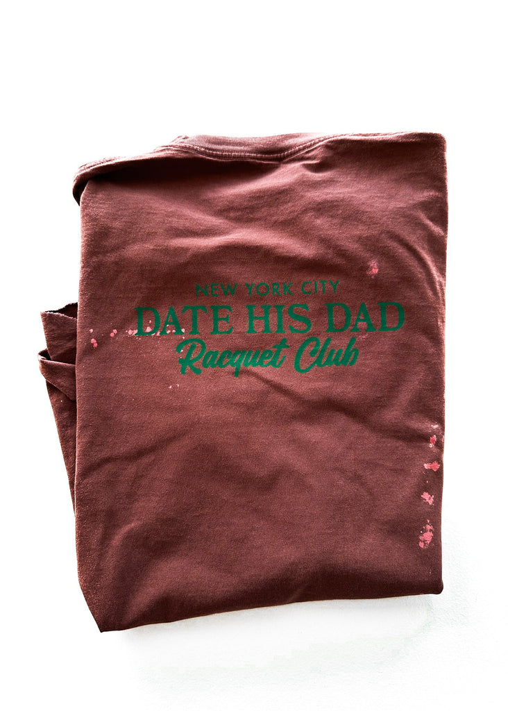 pebby forevee Side Slit Tee DATE HIS DAD BLEACHED OUT SIDE SLIT TEE