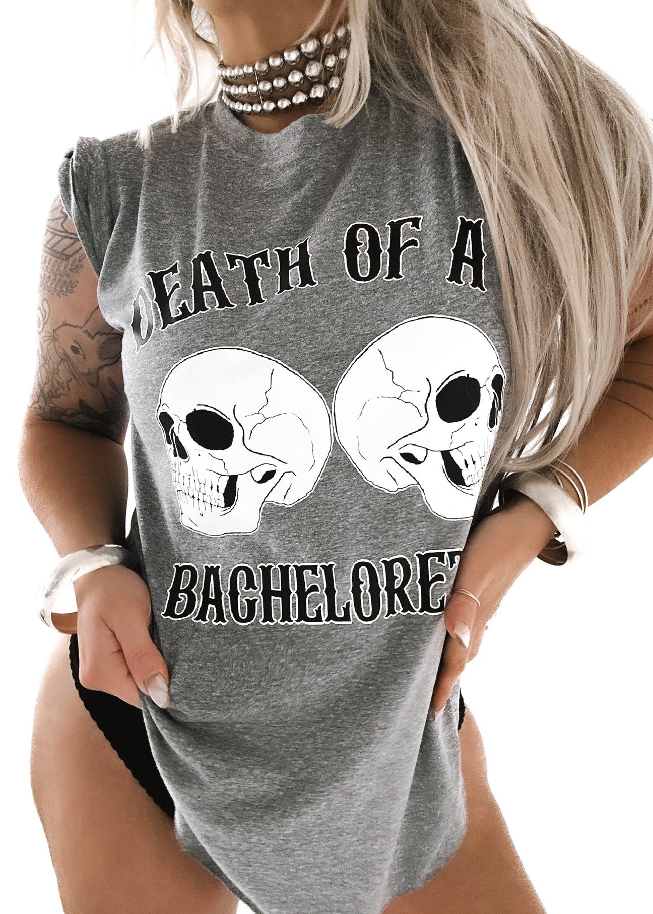 pebby forevee Side Slit Tee DEATH OF A BACHELORETTE SIDE SLIT TEE
