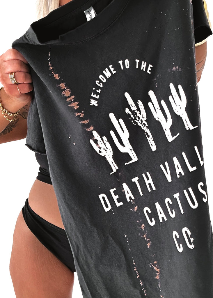 pebby forevee Side Slit Tee DEATH VALLEY BLEACHED OUT SIDE SLIT TEE