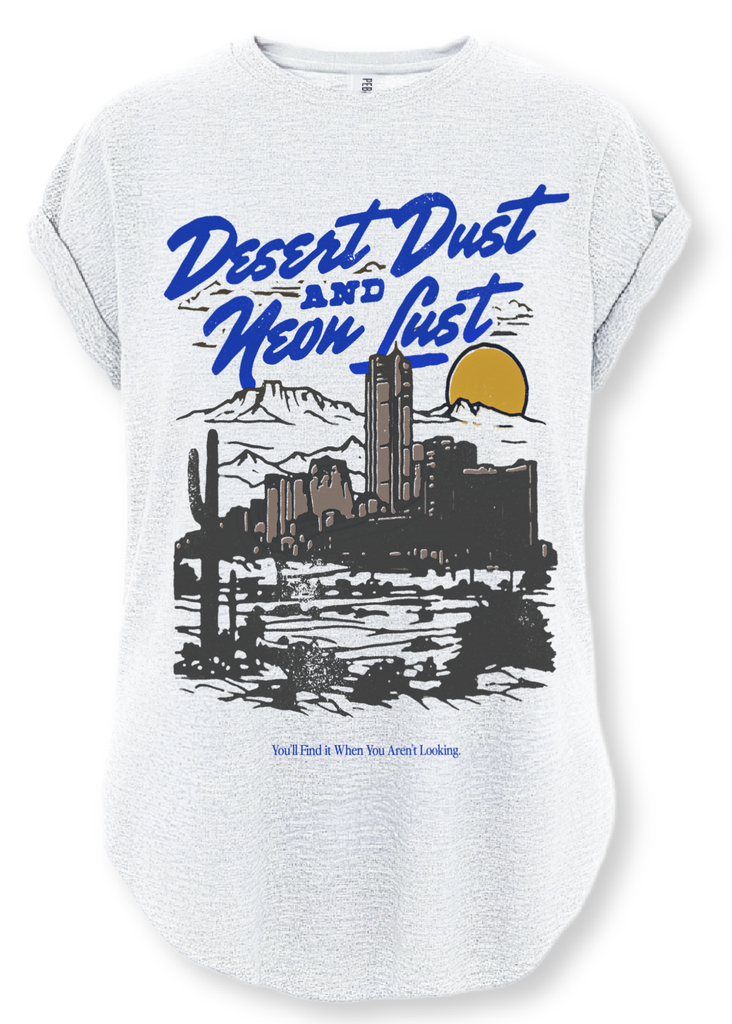 pebby forevee Side Slit Tee DESERT DUST & NEON LUST SIDE SLIT TEE