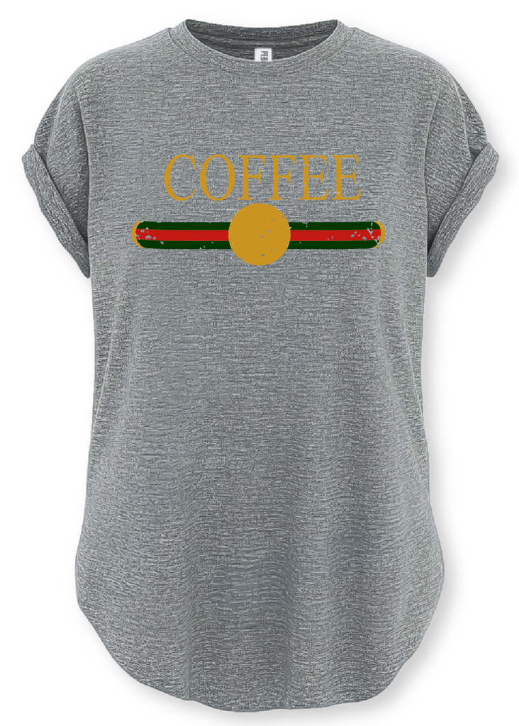 pebby forevee Side Slit Tee DESIGNER COFFEE SIDE SLIT TEE