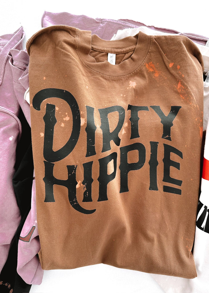 pebby forevee Side Slit Tee DIRTY HIPPIE BLEACHED OUT SIDE SLIT TEE