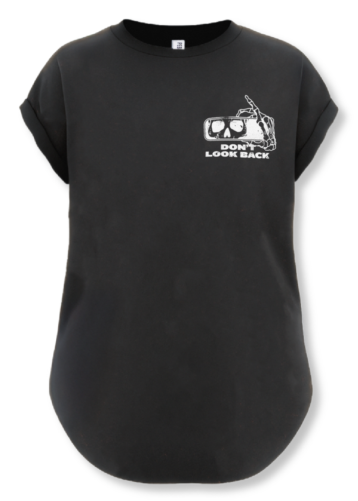 pebby forevee Side Slit Tee DON'T LOOK BACK SIDE SLIT TEE