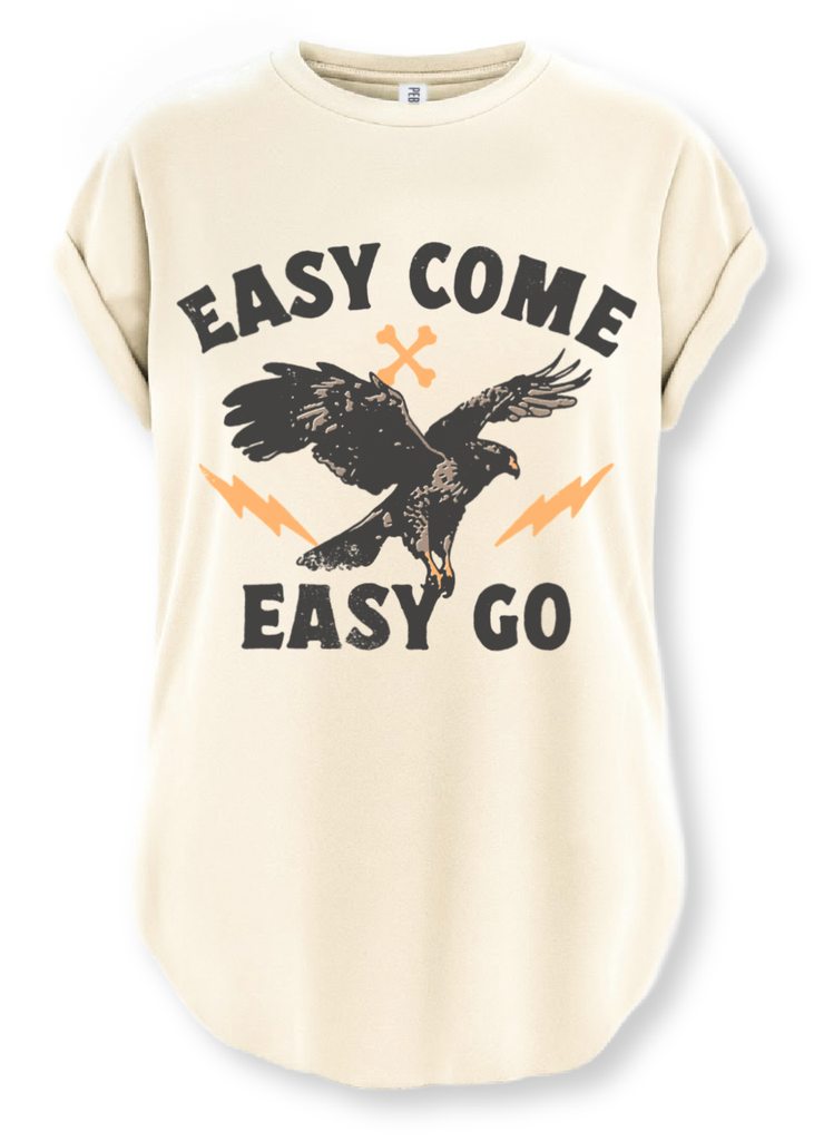 pebby forevee Side Slit Tee EASY COME EASY GO SIDE SLIT TEE