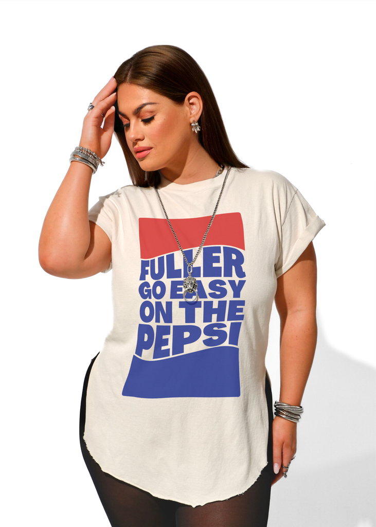 pebby forevee Side Slit Tee EASY ON THE PEPSI SIDE SLIT TEE