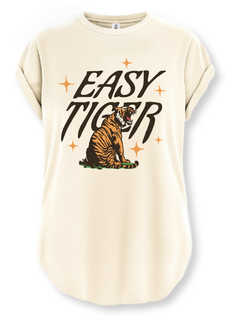pebby forevee Side Slit Tee EASY TIGER SIDE SLIT TEE