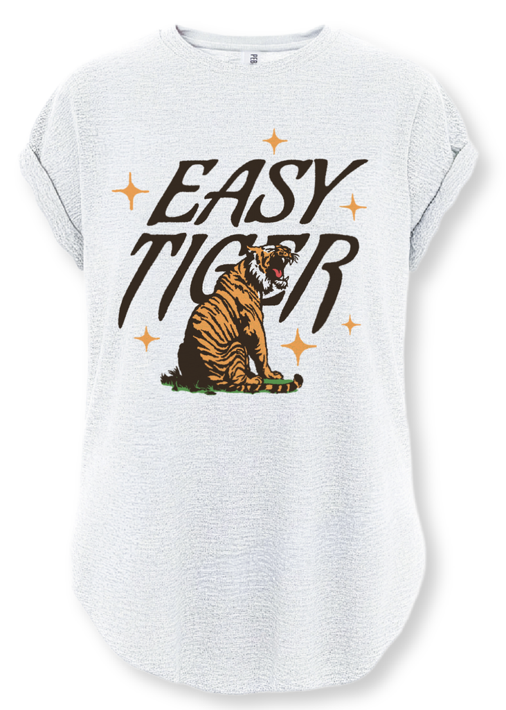 pebby forevee Side Slit Tee EASY TIGER SIDE SLIT TEE