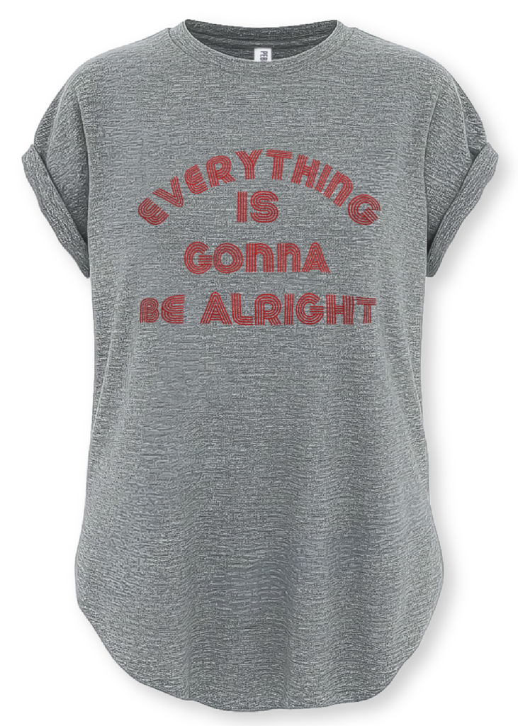 pebby forevee Side Slit Tee EVERYTHING IS GONNA BE ALRIGHT SIDE SLIT TEE