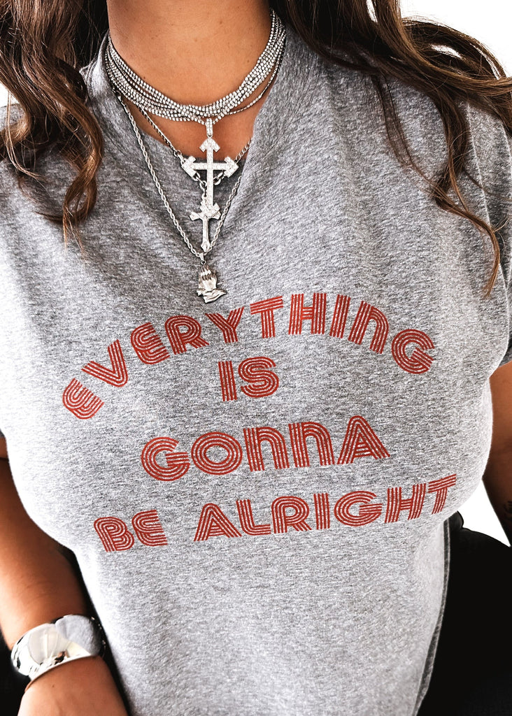 pebby forevee Side Slit Tee EVERYTHING IS GONNA BE ALRIGHT SIDE SLIT TEE