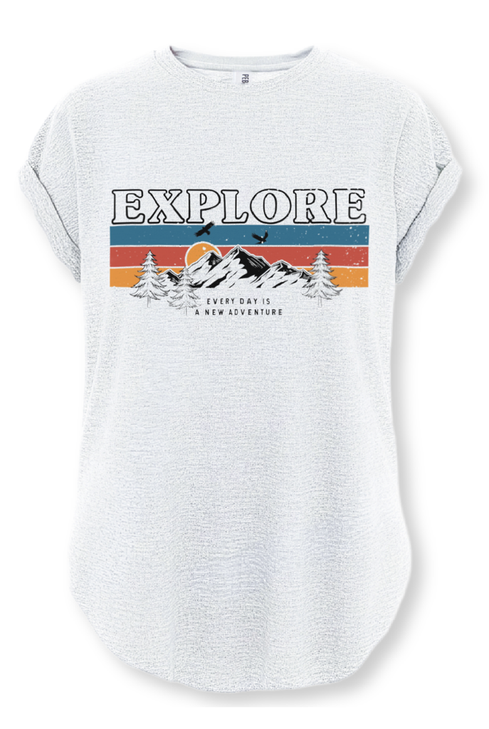 pebby forevee Side Slit Tee EXPLORE SIDE SLIT TEE