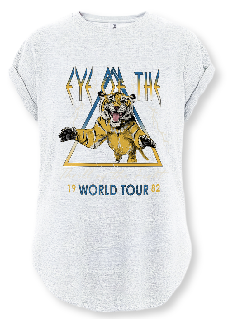 pebby forevee Side Slit Tee EYE OF THE TIGER SIDE SLIT TEE