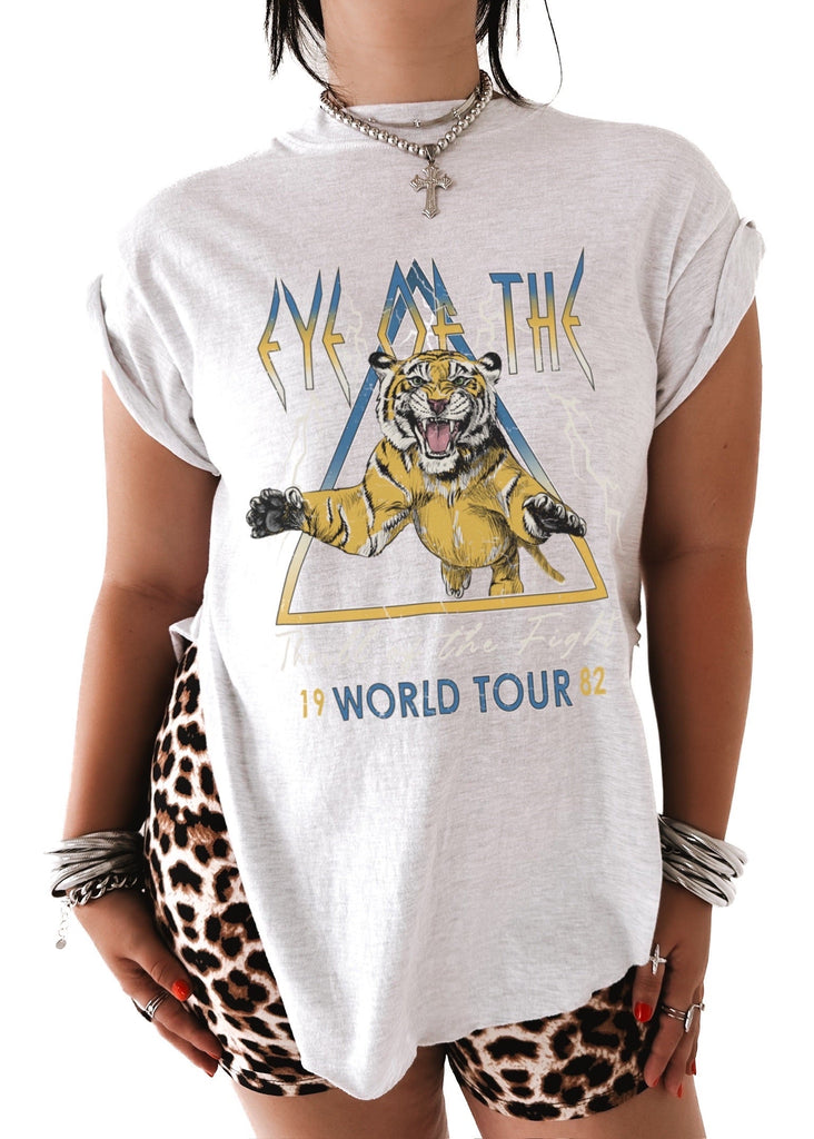 pebby forevee Side Slit Tee EYE OF THE TIGER SIDE SLIT TEE