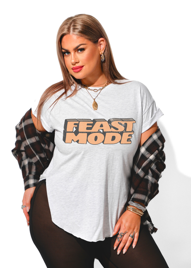pebby forevee Side Slit Tee FEAST MODE SIDE SLIT TEE