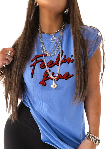 pebby forevee Side Slit Tee FEELIN' FINE SIDE SLIT TEE