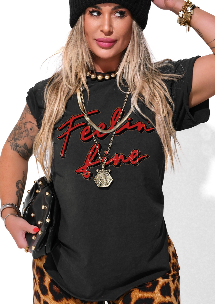 pebby forevee Side Slit Tee FEELIN' FINE SIDE SLIT TEE