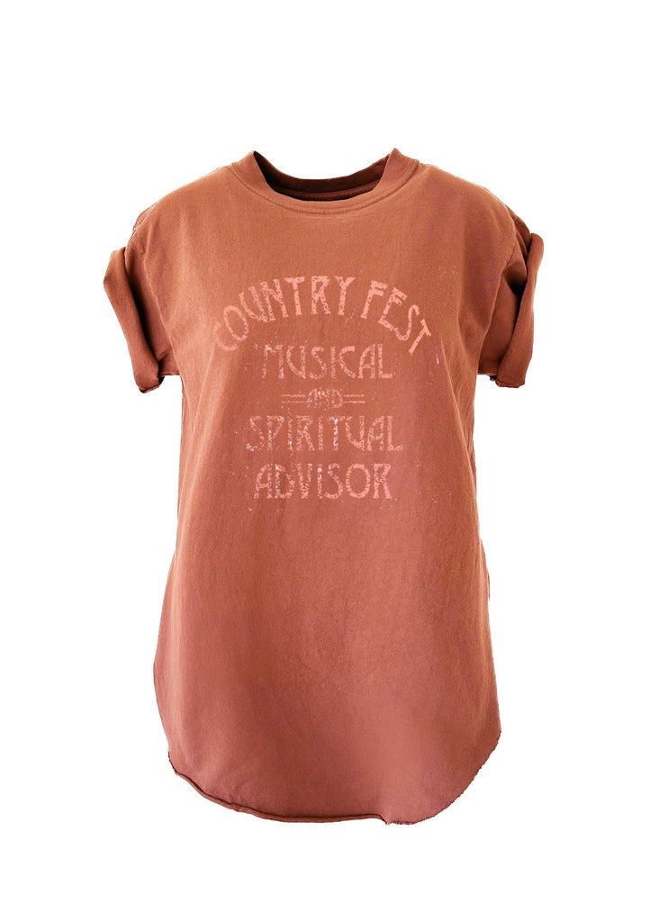 pebby forevee Side Slit Tee FINAL SALE: MUSICAL AND SPIRITUAL ADVISOR SIDE SLIT TEE