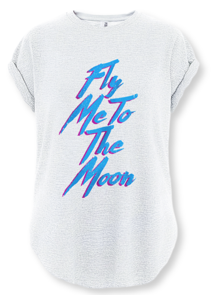 pebby forevee Side Slit Tee FLY ME TO THE MOON SIDE SLIT TEE