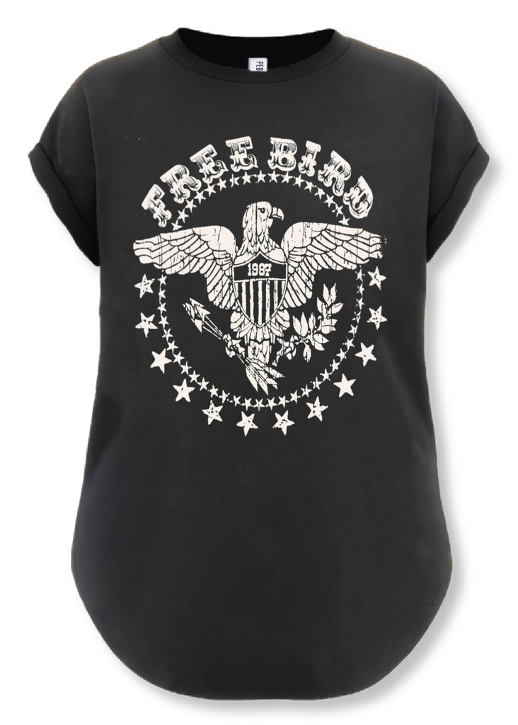 pebby forevee Side Slit Tee FREE BIRD SIDE SLIT TEE